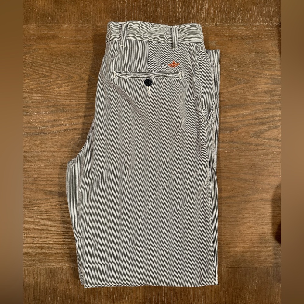 Docker pants. White and navy stripe. Like new!